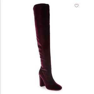 RENVY - Maya Microsuede Boots in Burgundy